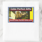 Perfecte kleurenDesign bij perfecte kleuren Rechthoekige Sticker (Tas)