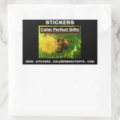 Perfecte kleurenweergave — Bumblebee nectar-reclam Rechthoekige Sticker (Tas)