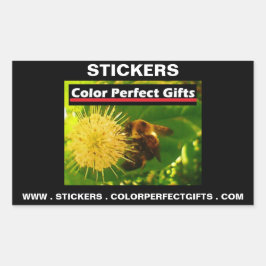 Perfecte kleurenweergave — Bumblebee nectar-reclam Rechthoekige Sticker