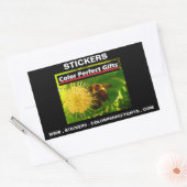Perfecte kleurenweergave — Bumblebee nectar-reclam Rechthoekige Sticker (Envelop)