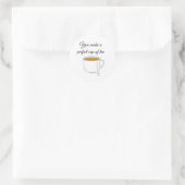 Perfecte Kop Thee Ronde Sticker (Tas)