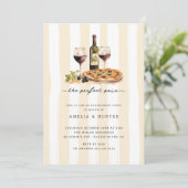 Perfecte Koppel Wijn Pizza Evenement Kaart (Staand voorkant)