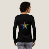 Perfecte lange mouw Tri-Blend T-shirts met ster (Achterkant)