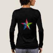 Perfecte lange mouw Tri-Blend T-shirts met ster (Achterkant)