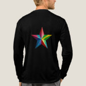 Perfecte lange mouw Tri-Blend T-shirts met ster (Achterkant volledig)