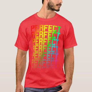 Perfecte LGBTQ Rainbow Gay Pride Text Fade Graphic T-shirt