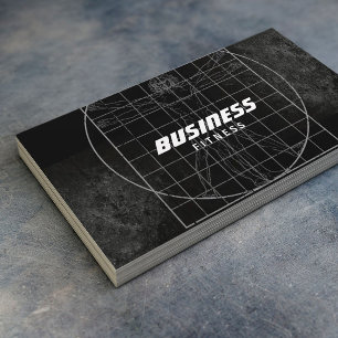 Perfecte lichaamsholte, donkere fitness training visitekaartje