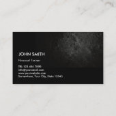 Perfecte lichaamsholte, donkere fitness training visitekaartje (Achterkant)