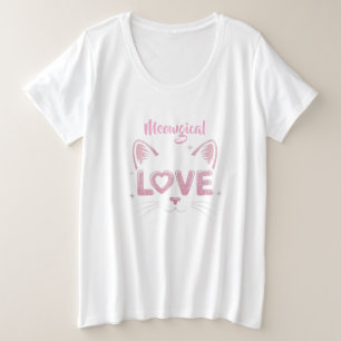 Perfecte Liefde Kattenliefde Liefde Miauw Kattenli Grote Maat T-shirt