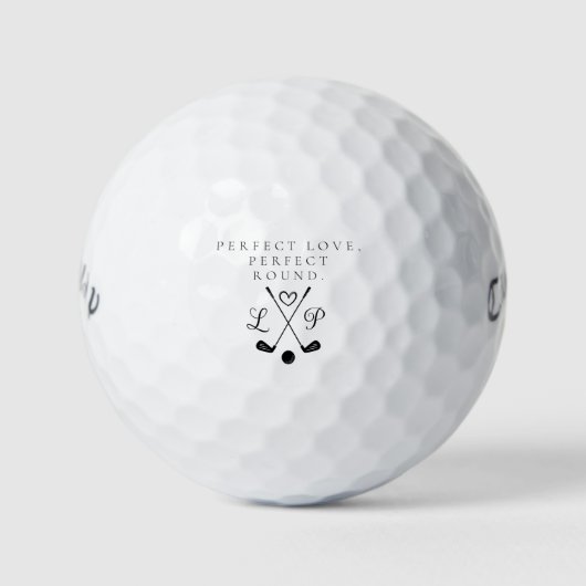 'Perfecte Liefde, Perfecte Cirkel' Aanpasbare Trou Golfballen (Voorkant)