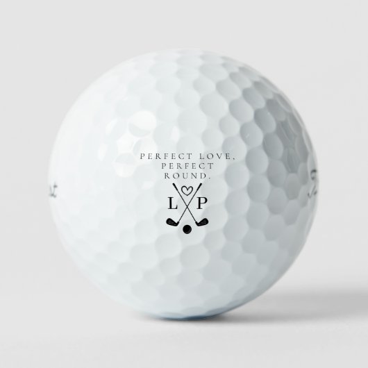 'Perfecte Liefde, Perfecte Rondheid' Aanpasbare Tr Golfballen (Voorkant)