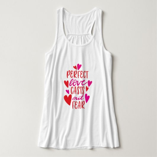 Perfecte liefde veroorzaakt angst voor Tanktop (Design voorkant)