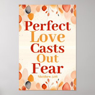 Perfecte liefde werpt angst uit Boho Christelijke  Poster