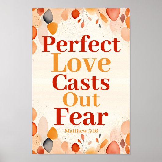 Perfecte liefde werpt angst uit Boho Christelijke  Poster (Voorkant)