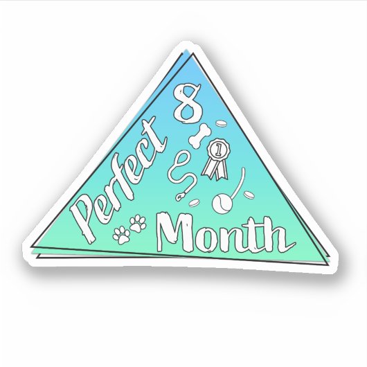 Perfecte maand Sticker - augustus (Voorkant)