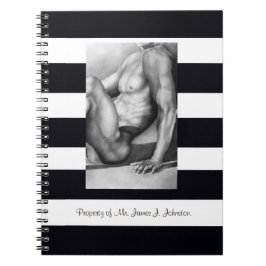 Perfecte Man Borst & Torso Fijne Kunst Houtskool S Notitieboek