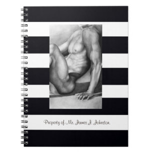 Perfecte Man Borst & Torso Fijne Kunst Houtskool S Notitieboek