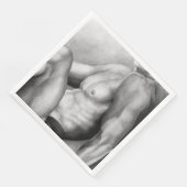 Perfecte Man Borst & Torso Fijne Kunst Houtskool S Servetten (Hoek)