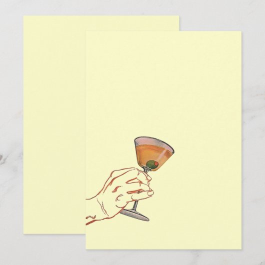 Perfecte Martini Bar Partij Legale Uitnodiging (Voorkant / Achterkant)