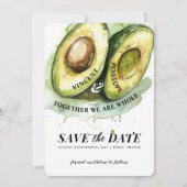Perfecte Match Avocado Bruiloft Save the Date Kaart (Voorkant)