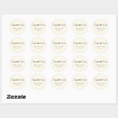 Perfecte match! Beige, elegant, simpel Ronde Sticker (Vel)