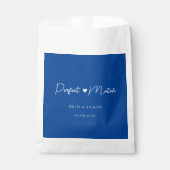 Perfecte match! Blauw, elegant, eenvoudig  Bedankzakje (Voorkant)
