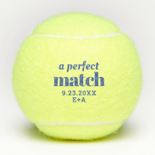 Perfecte Match Blauw Vrijgezellenfeest Bruiloft Tennisballen