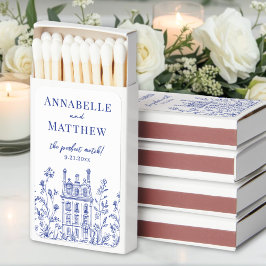 Perfecte Match Blauwe Trouw Matchbox Favoren