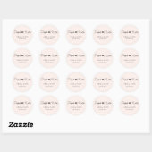 Perfecte match! Blush, Elegant, Eenvoudig  Ronde Sticker (Vel)