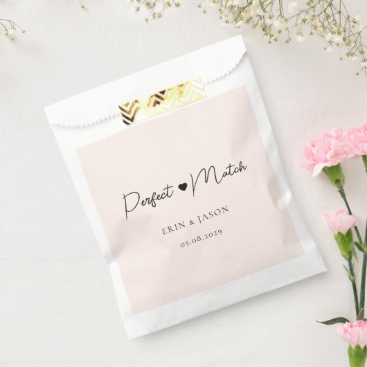 Perfecte match! Blush, Elegant, Simpel Bedankzakje (Gezegeld)