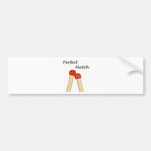 Perfecte Match Bumpersticker (Voorkant)