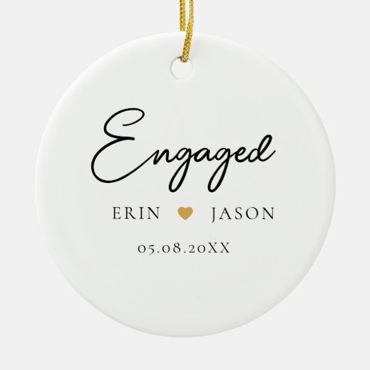 Perfecte match! Elegant, eenvoudig Keramisch Ornament (Voorkant)