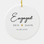 Perfecte match! Elegant, eenvoudig Keramisch Ornament (Achterkant)