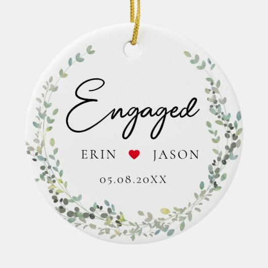 Perfecte match! Elegant, Simpel, Krans Keramisch Ornament (Voorkant)