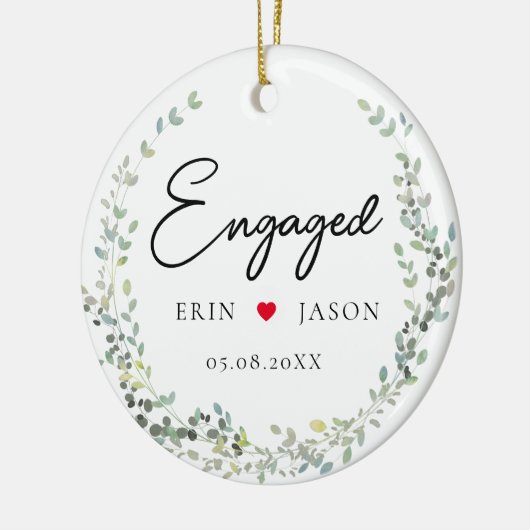 Perfecte match! Elegant, Simpel, Krans Keramisch Ornament (Links)