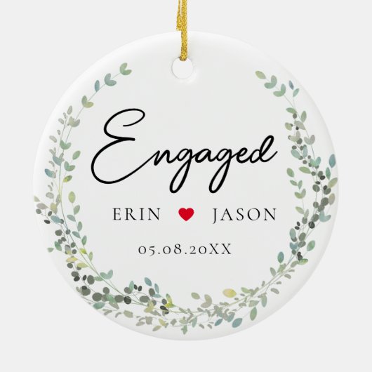 Perfecte match! Elegant, Simpel, Krans Keramisch Ornament (Achterkant)