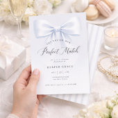 Perfecte Match Elegante Strik Bruiloftsborrel Kaart