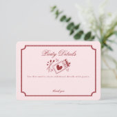 Perfecte Match Gemaakt in de Hemel Roze Feest Deta Informatiekaartje (Staand voorkant)