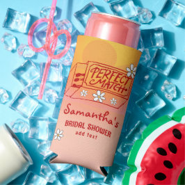 Perfecte Match Handgetekende Coquette Bruidsdouche Seltzer Blikjeskoeler