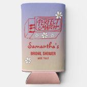 Perfecte Match Handgetekende Coquette Bruidsdouche Seltzer Blikjeskoeler (Achterkant)