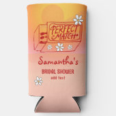 Perfecte Match Handgetekende Coquette Bruidsdouche Seltzer Blikjeskoeler (Voorkant)