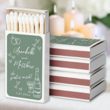 Perfecte Match Handgetekende Groene Trouwluciferdo