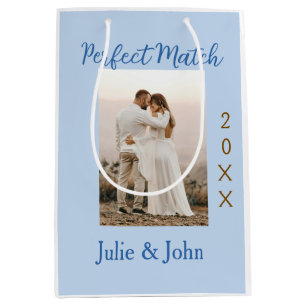perfecte match koppel foto jaar naam blauwe trendy medium cadeauzakje