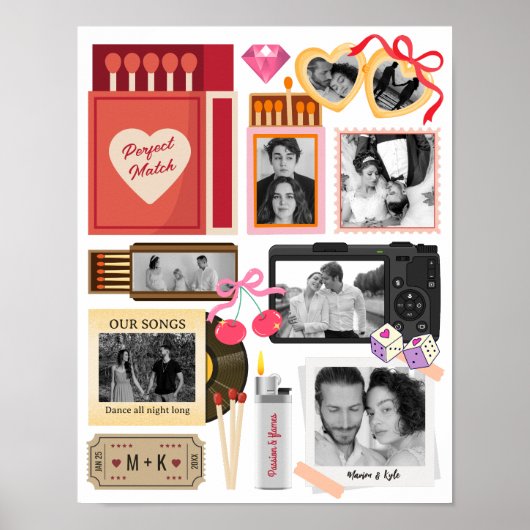Perfecte Match Koppel Luciferdoos Fotocollage Poster (Voorkant)
