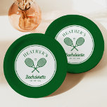 Perfecte Match Laatste Swing Tennis Bachelorette Papieren Bordje<br><div class="desc">Schattige tennis-feestje! Maakt deel uit van een hele verzameling!</div>