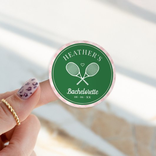 Perfecte Match Laatste Swing Tennis Bachelorette Ronde Sticker