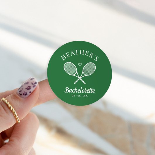 Perfecte Match Laatste Swing Tennis Bachelorette Ronde Sticker