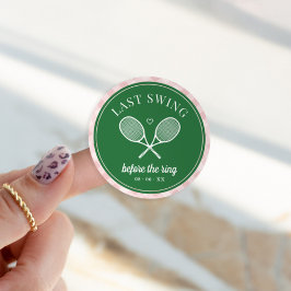 Perfecte Match Laatste Swing Tennis Bachelorette Ronde Sticker