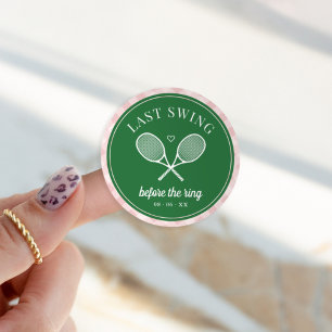Perfecte Match Laatste Swing Tennis Bachelorette Ronde Sticker