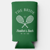 Perfecte Match Laatste Swing Tennis Bachelorette Seltzer Blikjeskoeler (Voorkant)